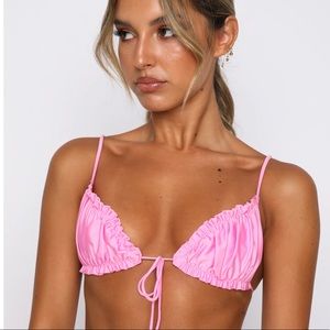 Never worn white fox pink bikini